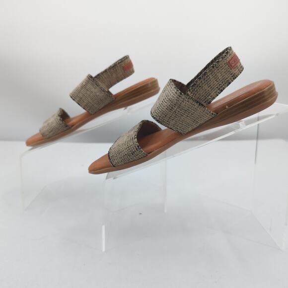 Andre Assous Sandals Womens 7 Linen Slingback Featherweights Resort Vacation - Picture 5 of 12